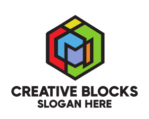 Colorful Generic Cube logo design