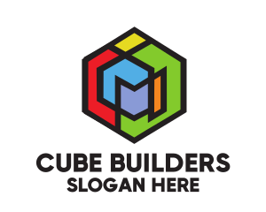 Colorful Generic Cube logo design