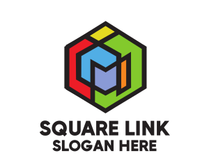 Colorful Generic Cube logo design