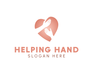 Care Heart hands logo design