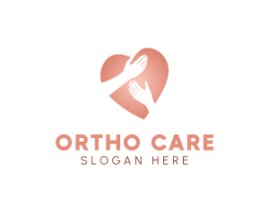 Care Heart hands logo design