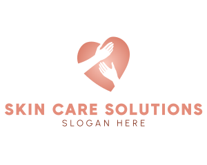 Care Heart hands logo design