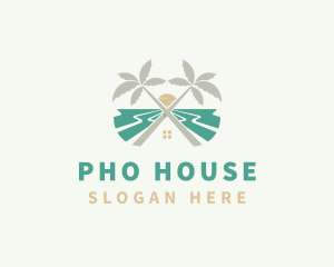 Beach House Resort logo design