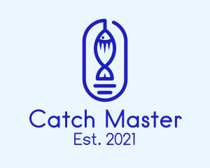 Minimalist Fish Catch logo design