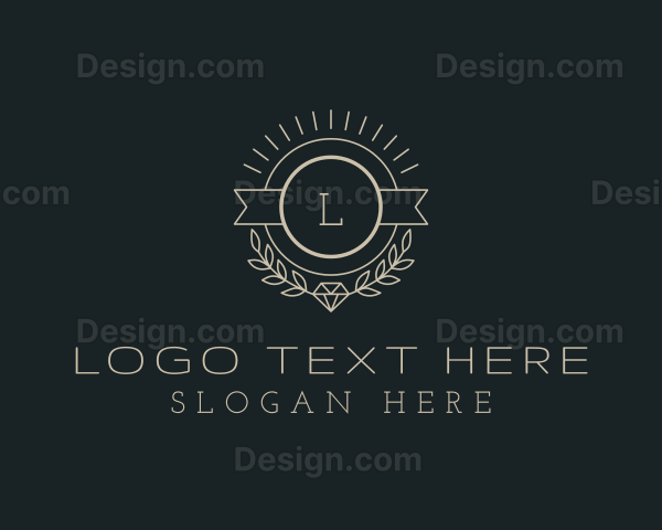 Luxury Diamond Wreath Jeweler Logo