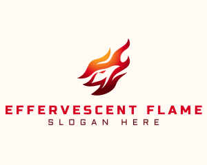 Flame Bird Phoenix logo design