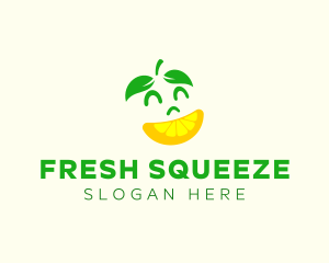 Happy Lemon Slice logo design