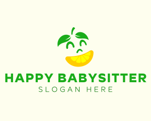 Happy Lemon Slice logo design