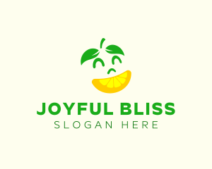 Happy Lemon Slice logo design