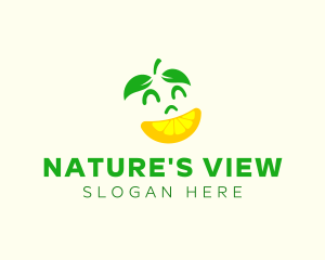 Happy Lemon Slice logo design