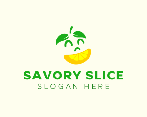 Happy Lemon Slice logo design