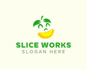 Happy Lemon Slice logo design