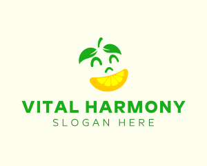 Happy Lemon Slice logo design