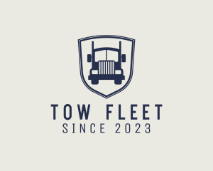 Trucking Company Shield logo design