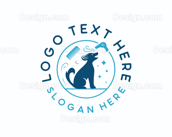 Dog Grooming Blower Logo