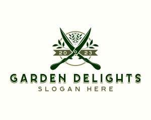 Landscaping Hedge Scissors logo design