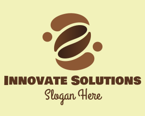 Brown Coffee Bean Logo