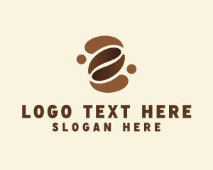 Brown Coffee Bean Logo