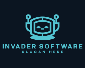 Cybernetic Programmer Robot logo design