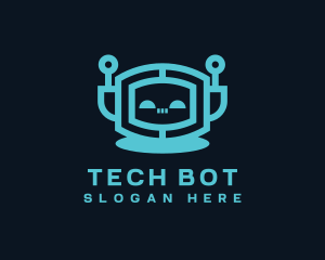 Cybernetic Programmer Robot logo design