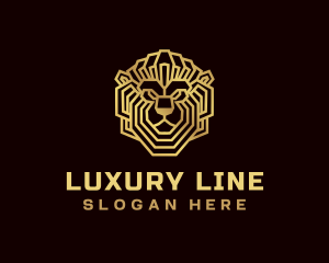 Luxury Lion Animal logo design