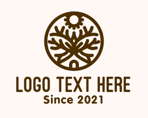 Minimalist - Brown Forest House logo design