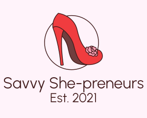 Flower Fashion Heel logo design