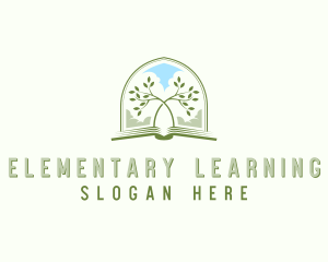 Learning Tree Book logo design