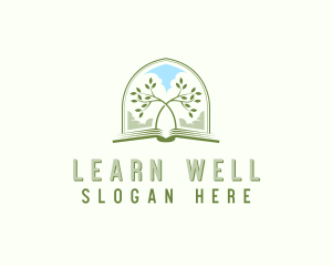 Learning Tree Book logo design