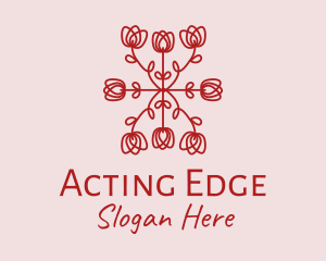 Red Rose Pattern logo design