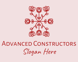 Red Rose Pattern logo design