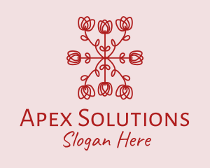 Red Rose Pattern logo design