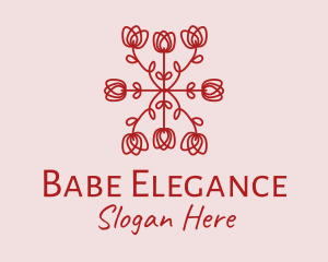 Red Rose Pattern logo design