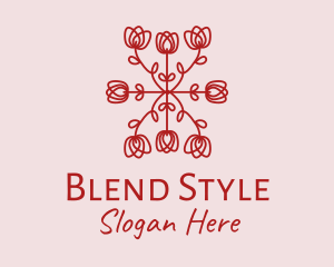 Red Rose Pattern logo design