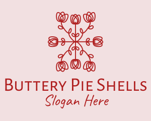 Red Rose Pattern logo design