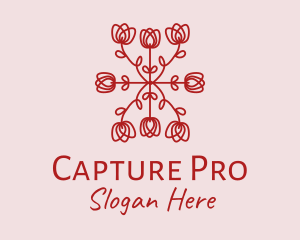 Red Rose Pattern logo design