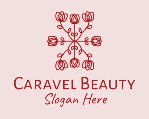 Red Rose Pattern logo design