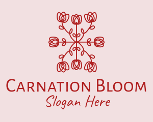 Red Rose Pattern logo design