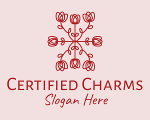 Red Rose Pattern logo design