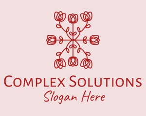 Red Rose Pattern logo design