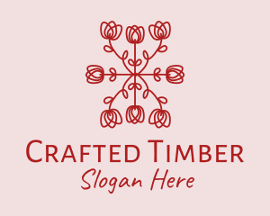 Red Rose Pattern logo design