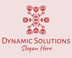 Red Rose Pattern logo design