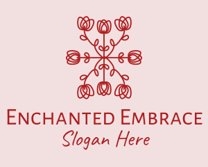 Red Rose Pattern logo design