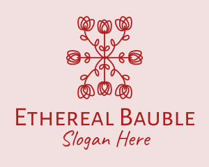 Red Rose Pattern logo design