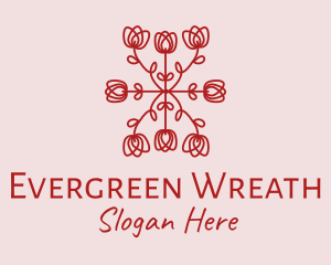 Red Rose Pattern logo design