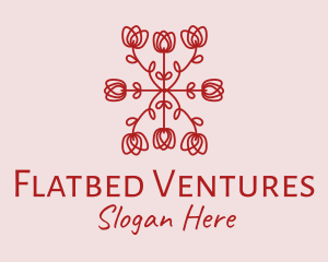 Red Rose Pattern logo design