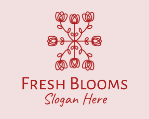 Red Rose Pattern logo design