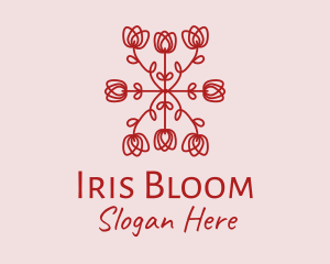 Red Rose Pattern logo design