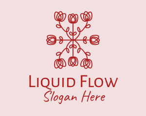 Red Rose Pattern logo design