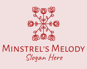 Red Rose Pattern logo design